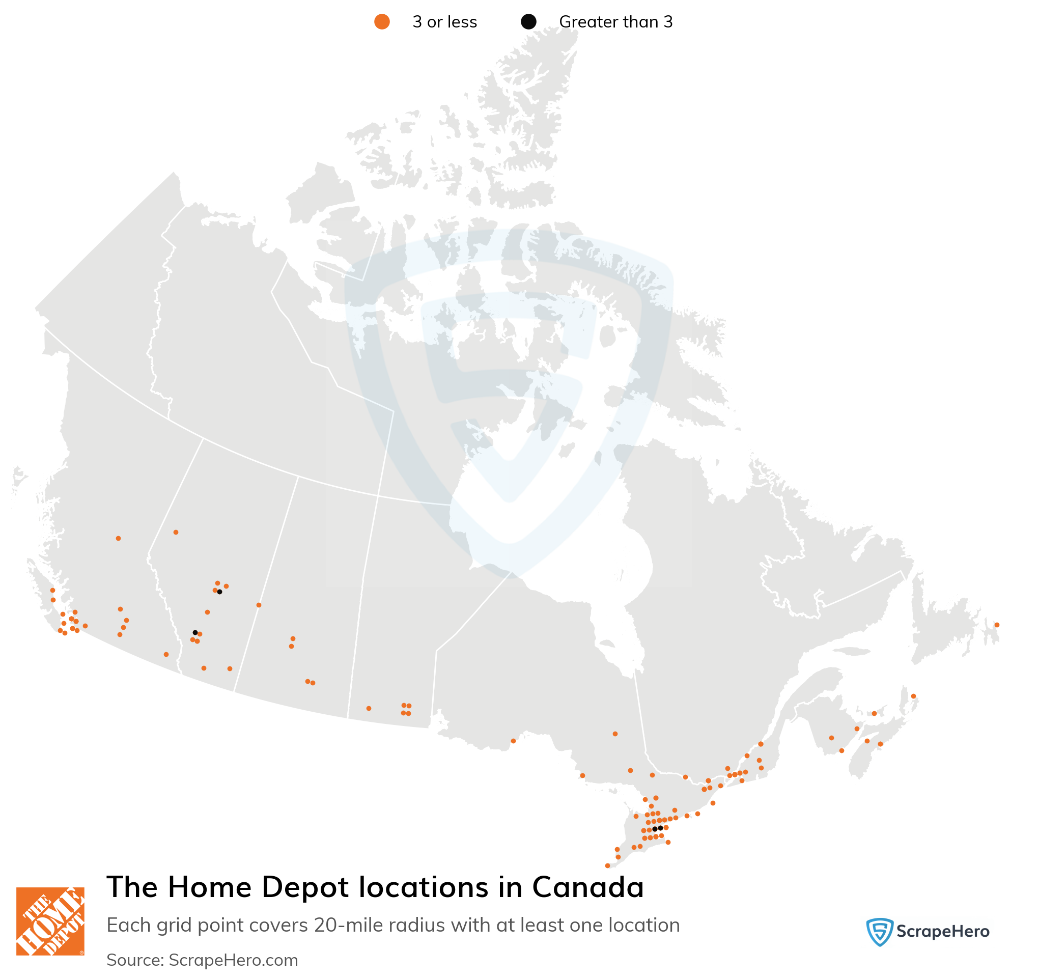 The Home Depot store locations in Canada