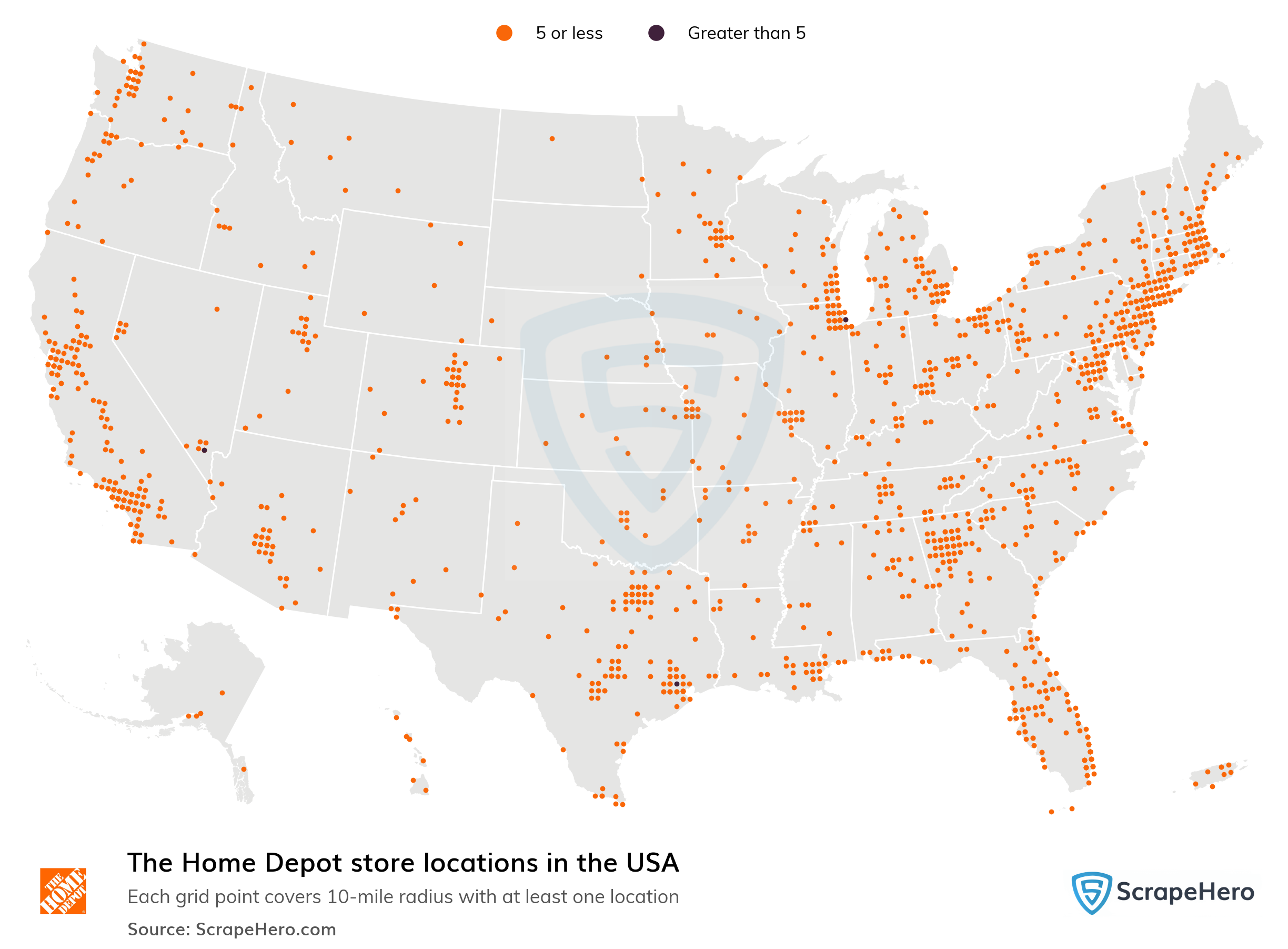 The Home Depot store locations in the USA