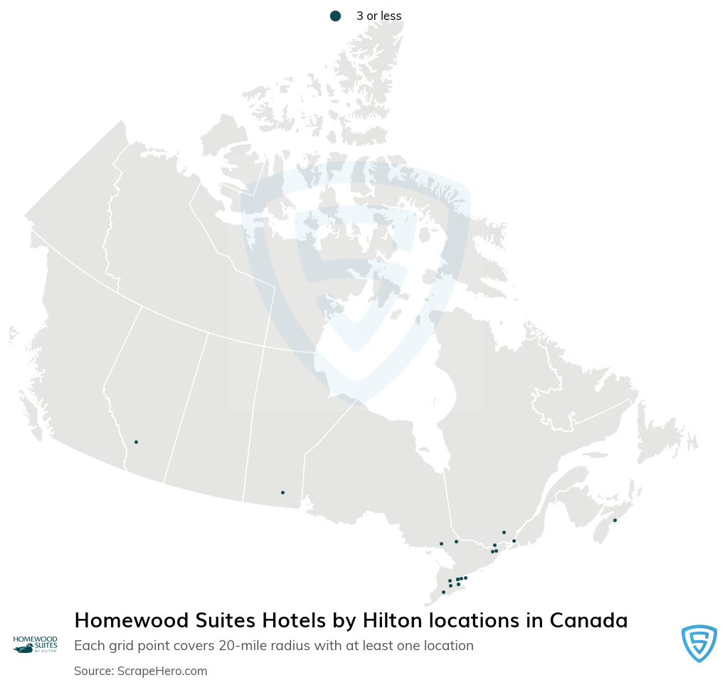 Homewood Suites Hotels by Hilton locations