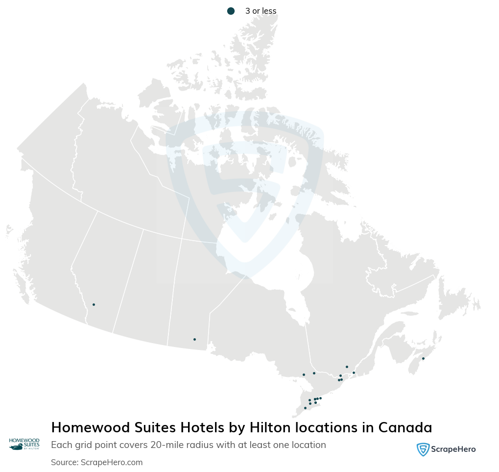 Homewood Suites Hotels by Hilton locations