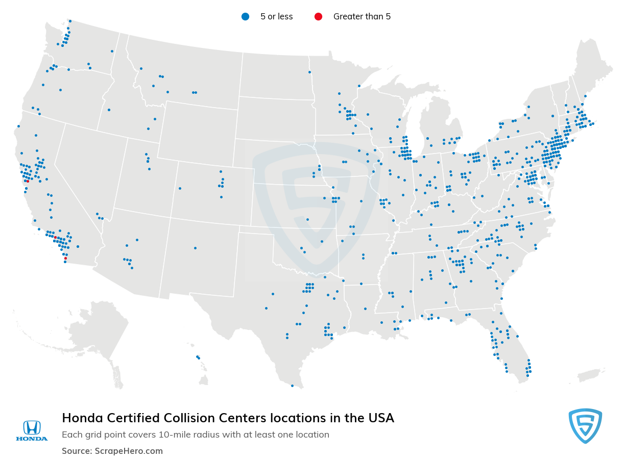 Honda Certified Collision Centers locations