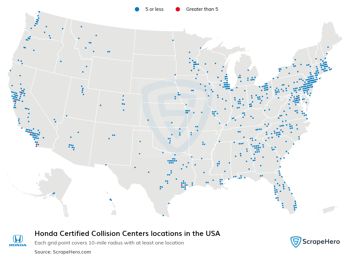 Honda Certified Collision Centers locations