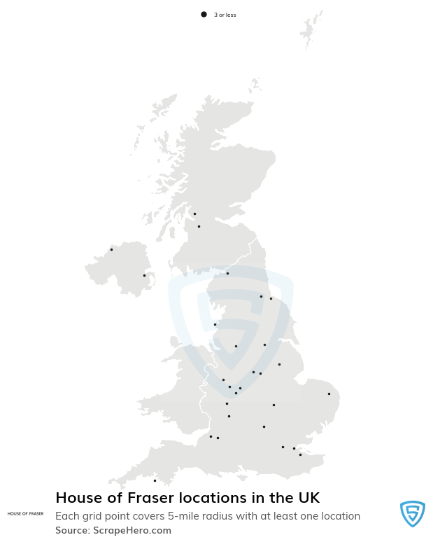 House of Fraser retail store locations