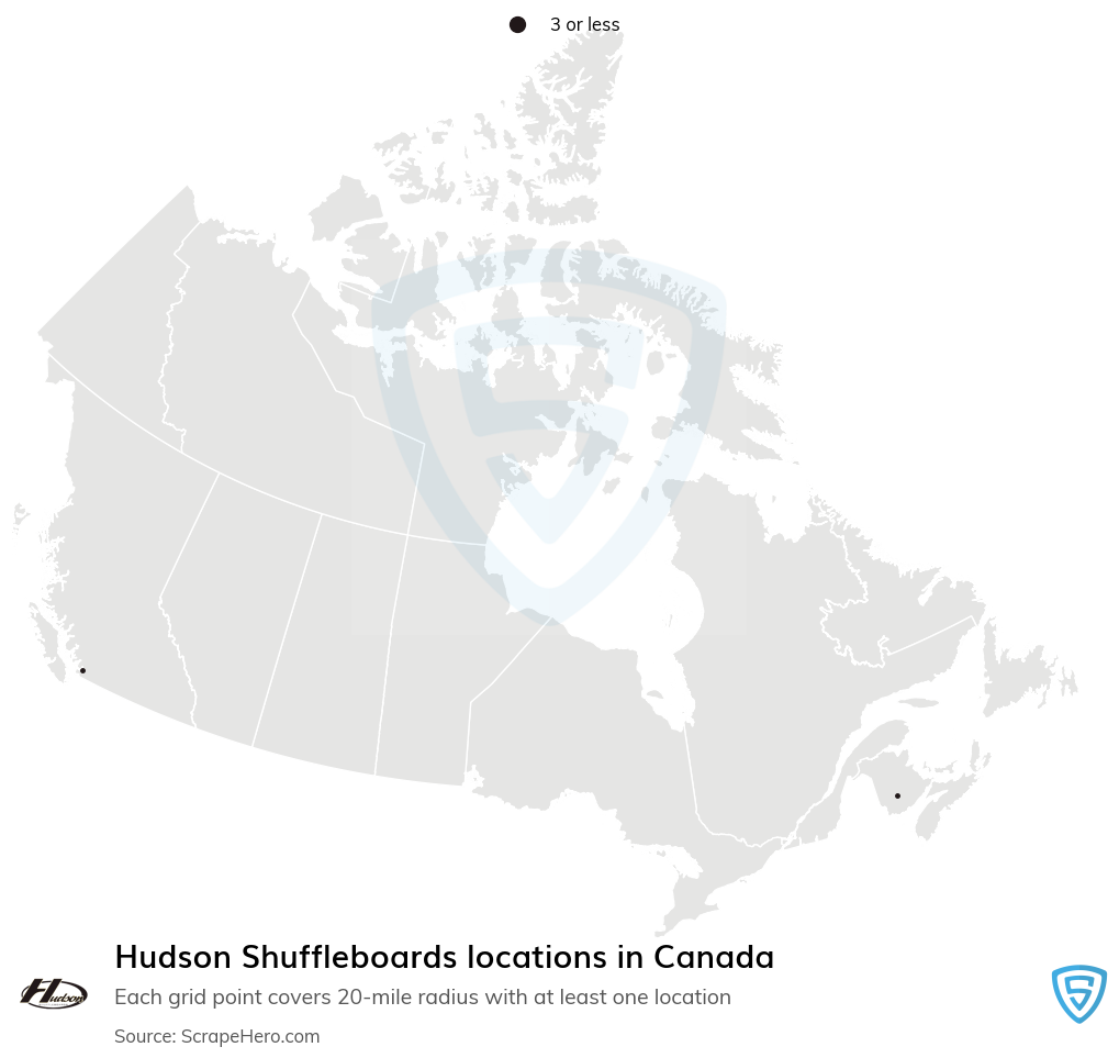 Hudson Shuffleboards store locations