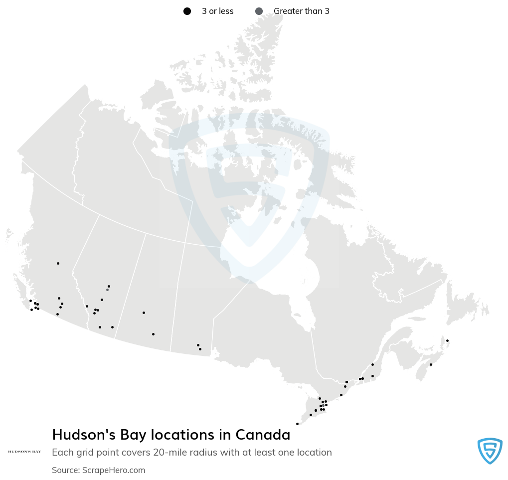 Hudson's Bay store locations