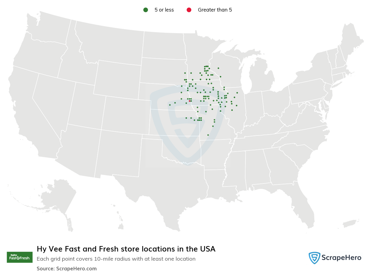 Hy Vee Fast and Fresh store locations