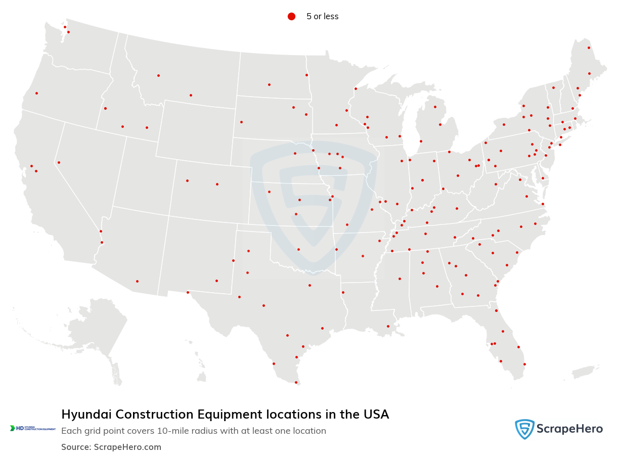 Hyundai Construction Equipment locations