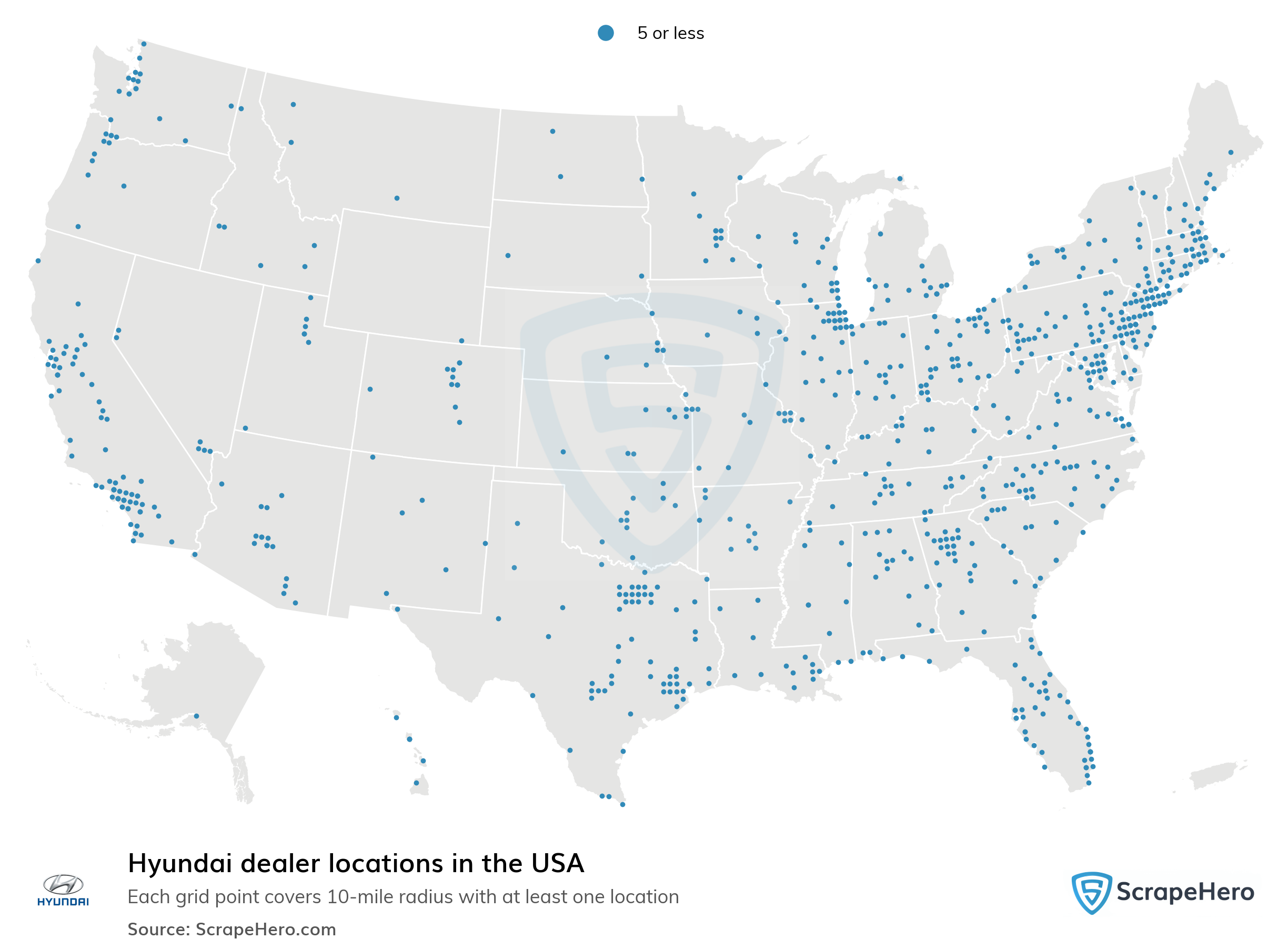 List Of All Hyundai Dealership Locations In The Usa Scrapehero Data Store