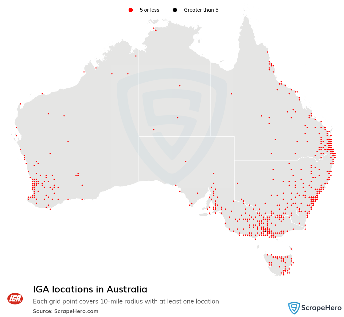Map of  locations in Australia in 2025