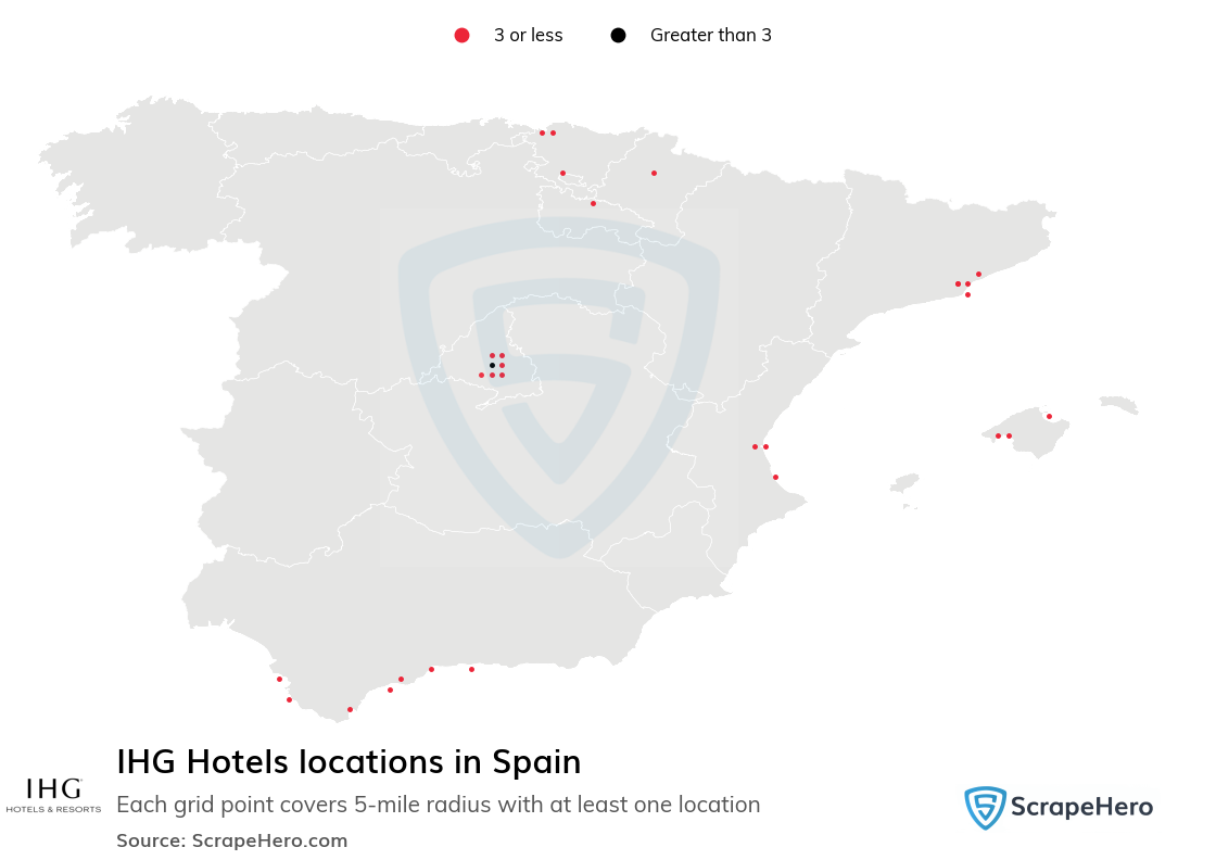 IHG Hotels locations