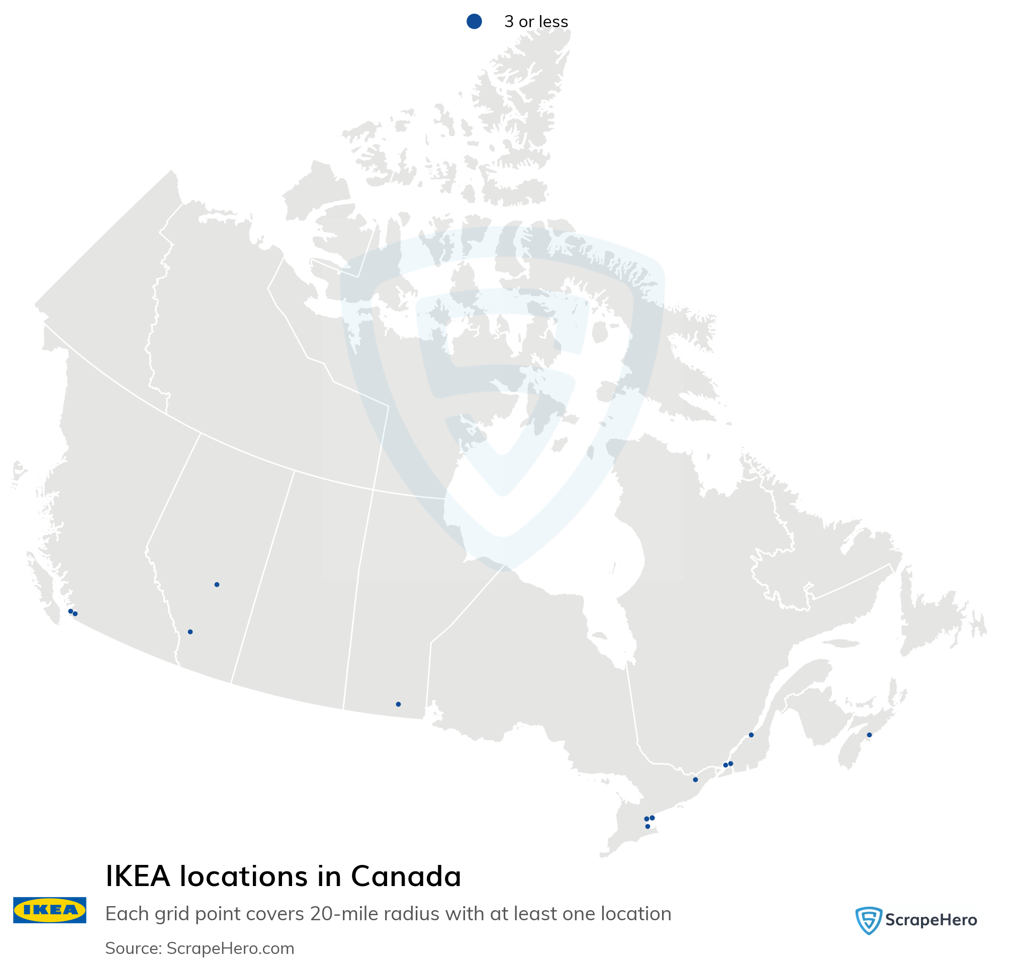 List of all IKEA store locations in Canada | ScrapeHero Data Store