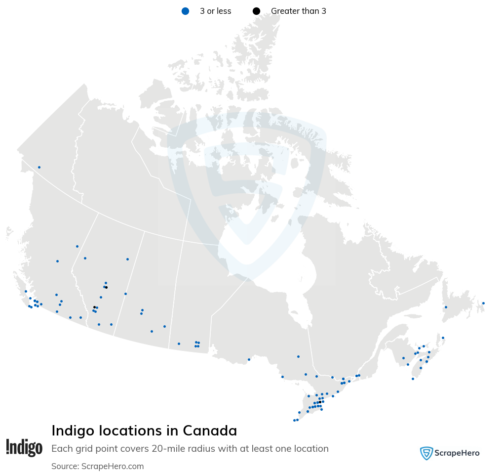 Indigo locations