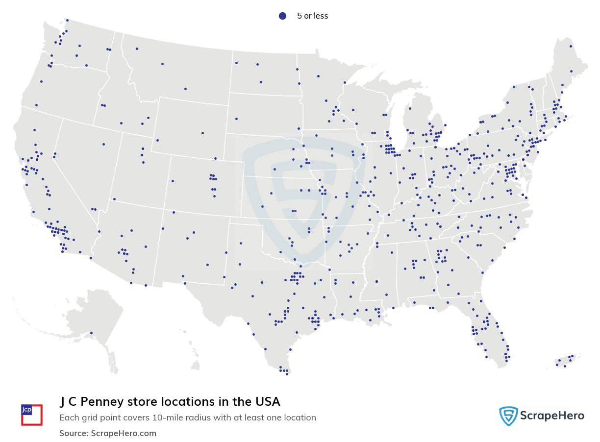 J C Penney store locations