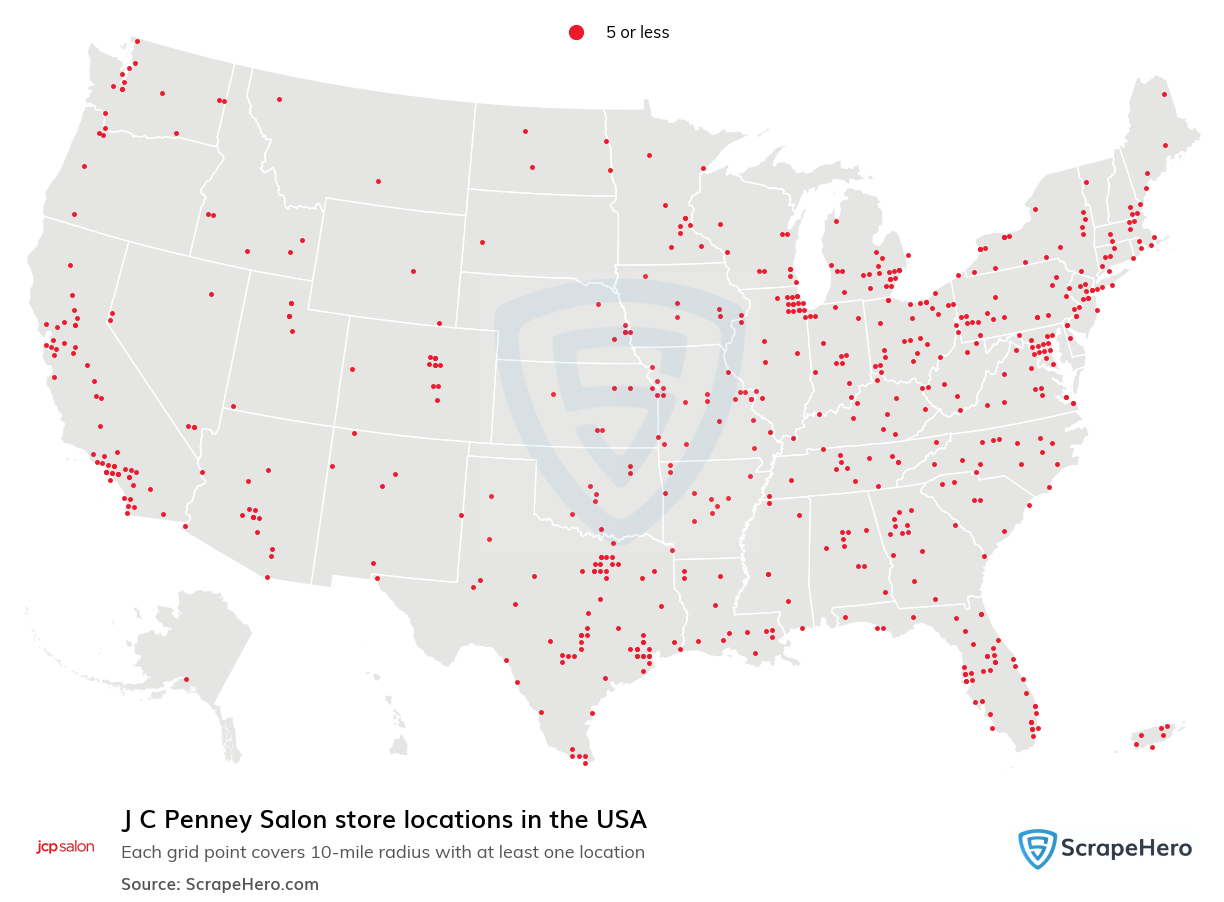 J C Penney Salon store locations