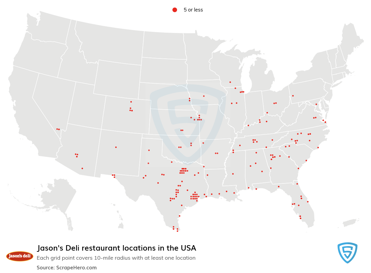 Jason's Deli restaurant locations