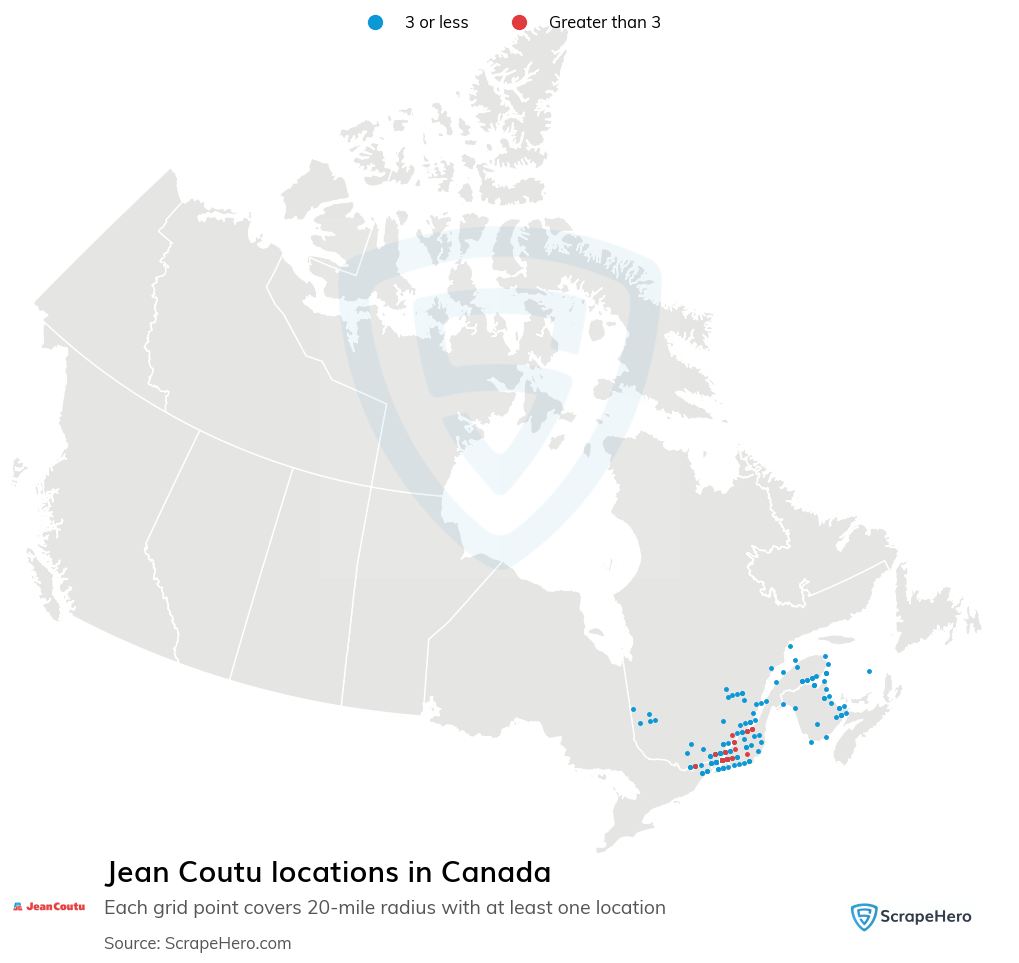 Map of  locations in Canada in 2025