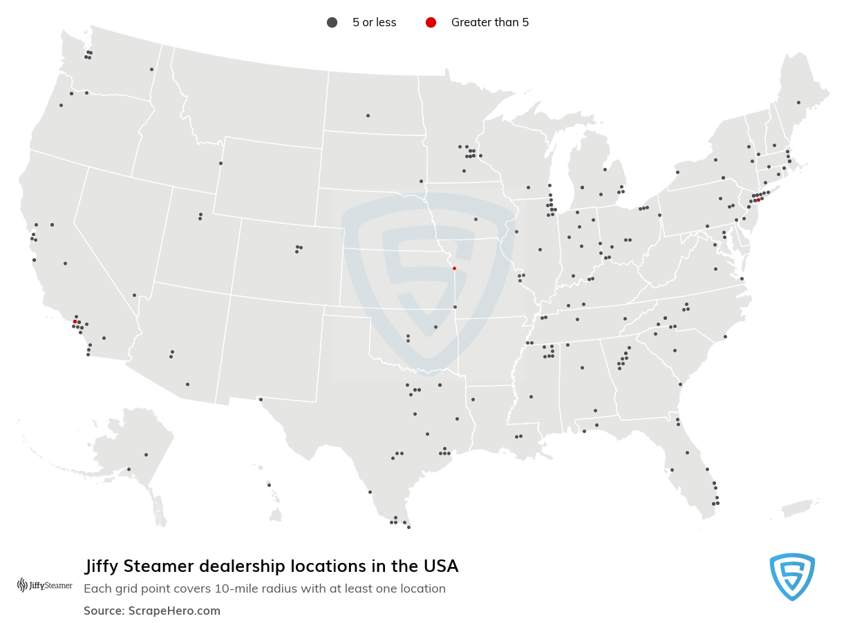 Jiffy Steamer dealership locations