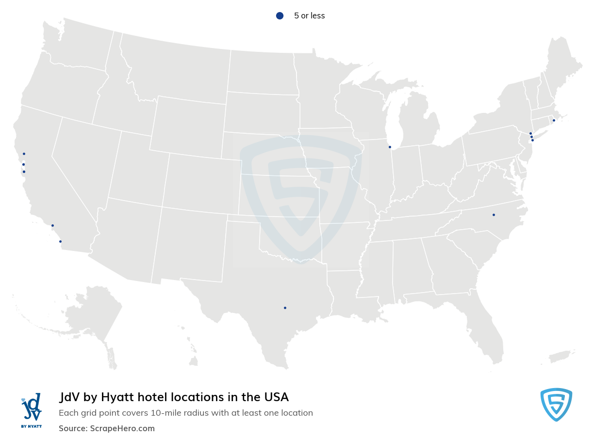 JdV by Hyatt hotels locations