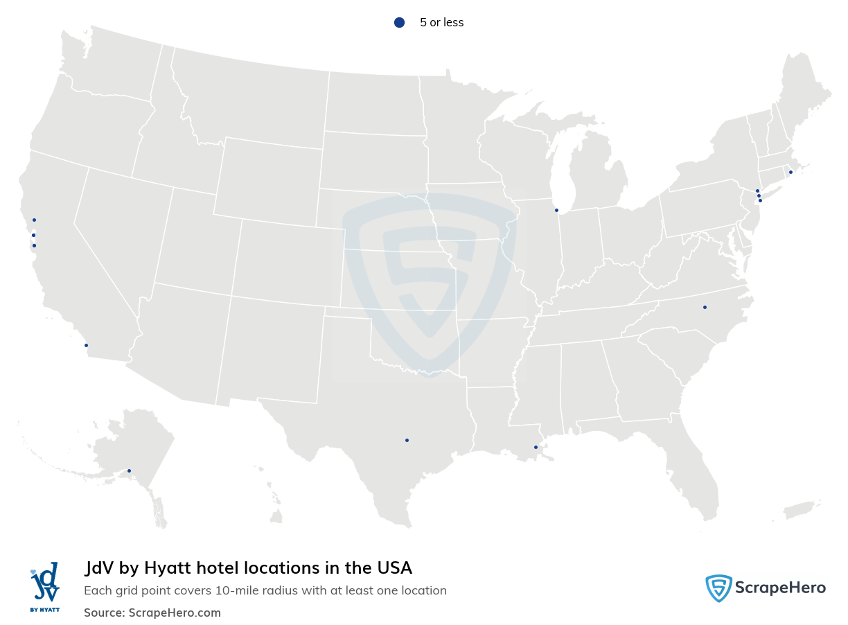 JdV by Hyatt hotel locations