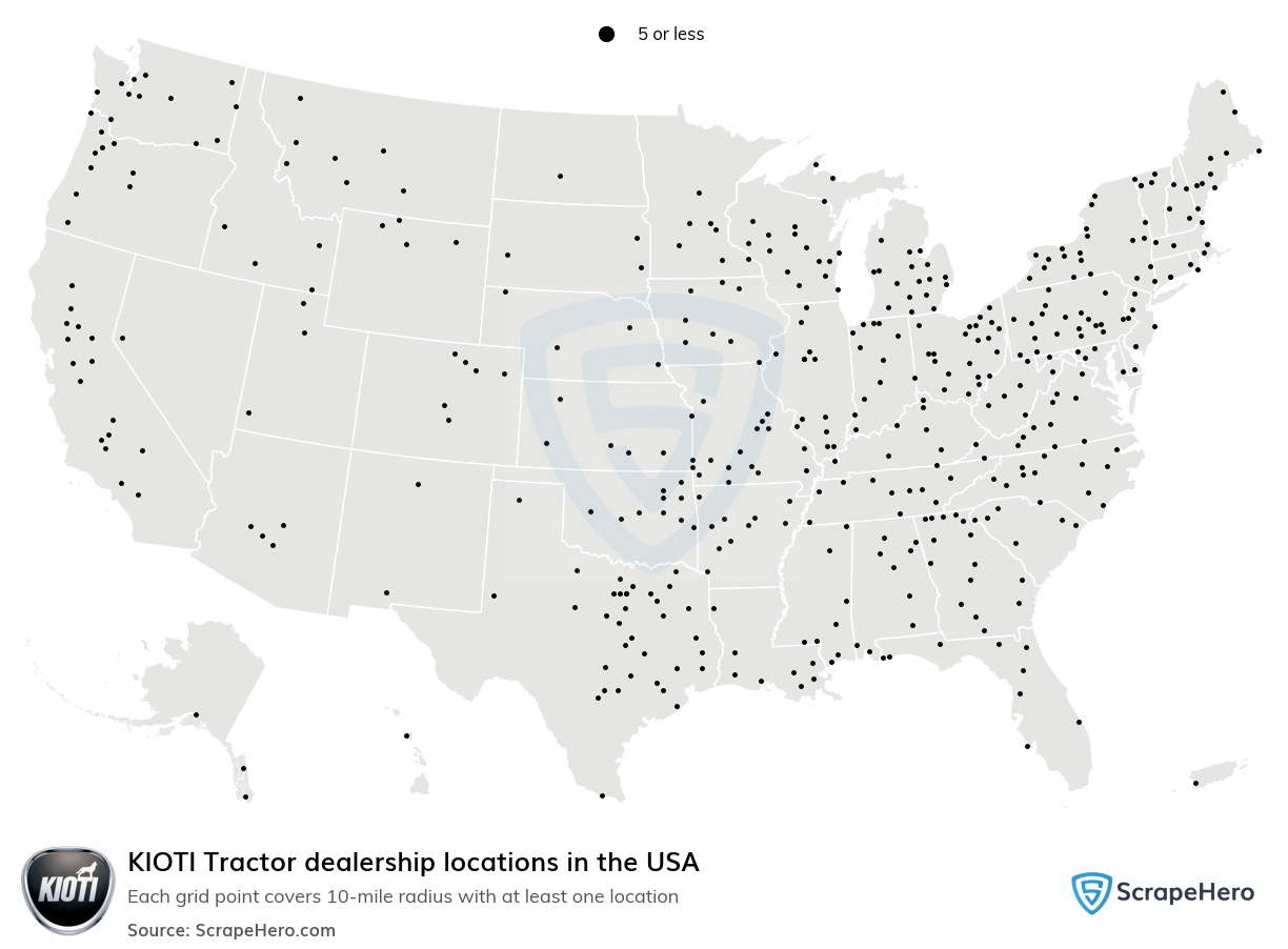 KIOTI Tractor dealership locations