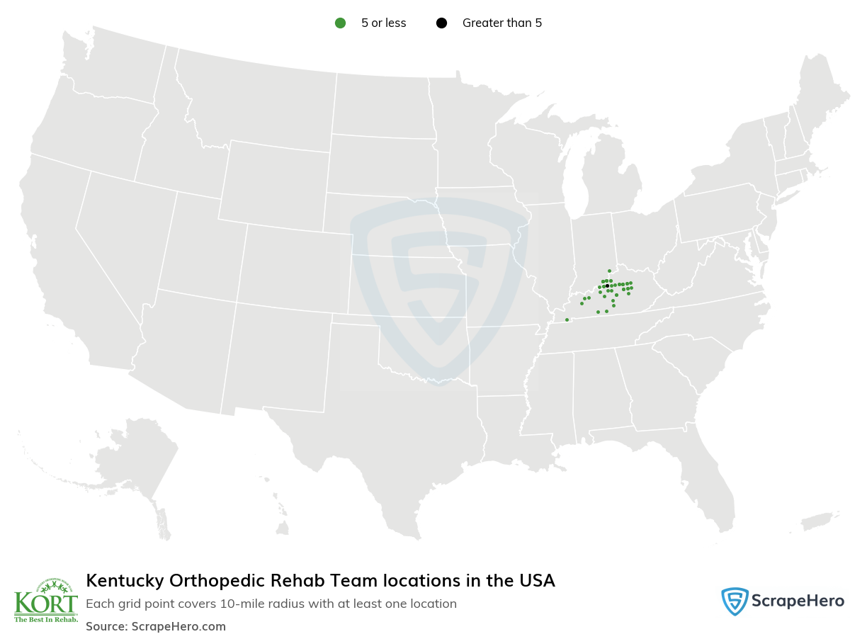 Kentucky Orthopedic Rehab Team locations