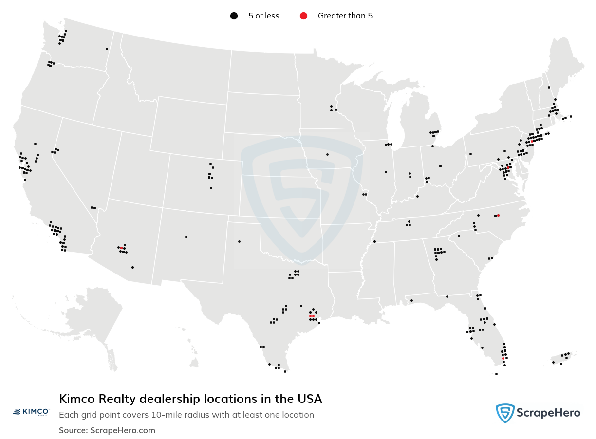 Kimco Realty dealership locations