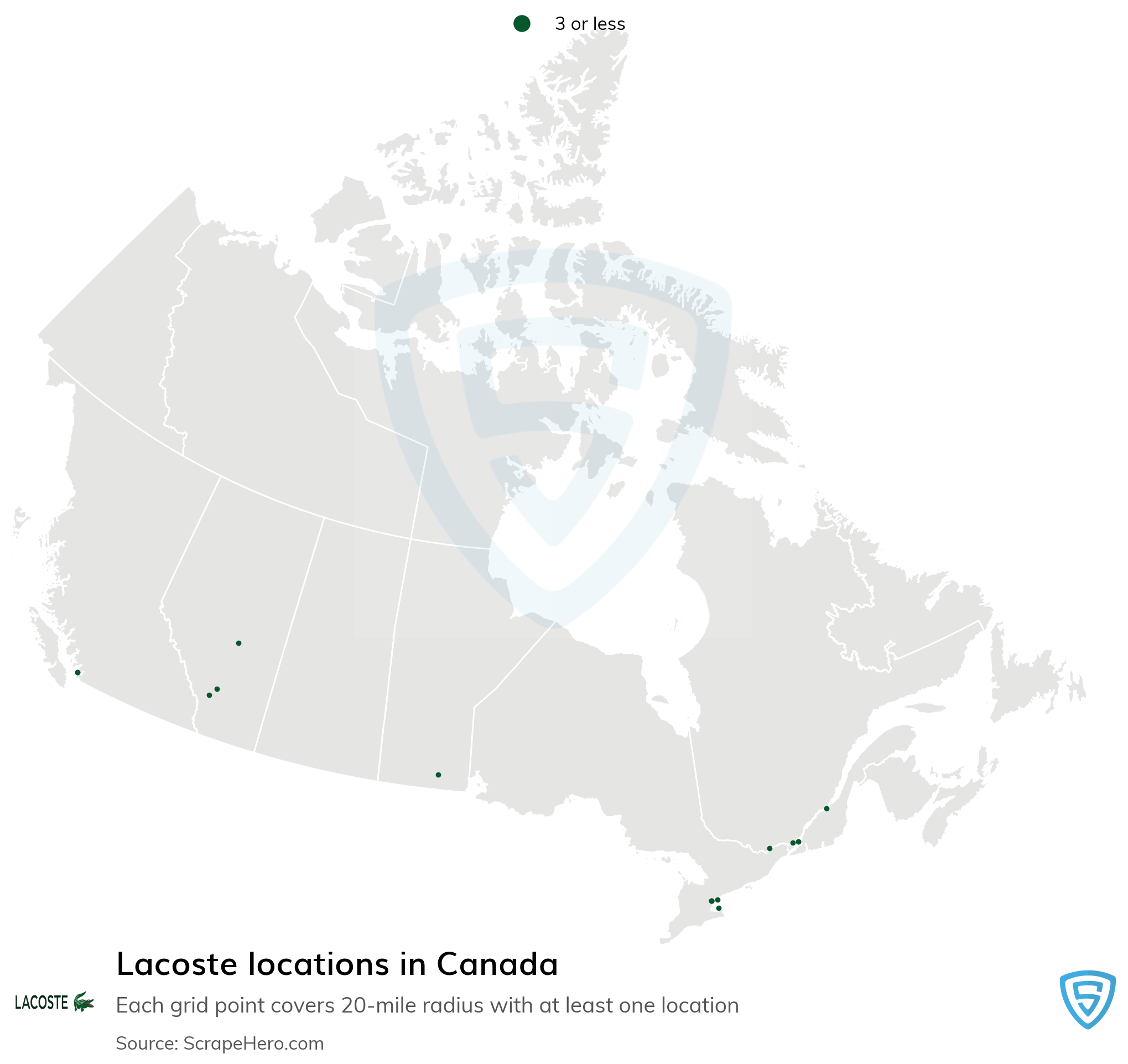 Number of locations Canada 2023 | ScrapeHero