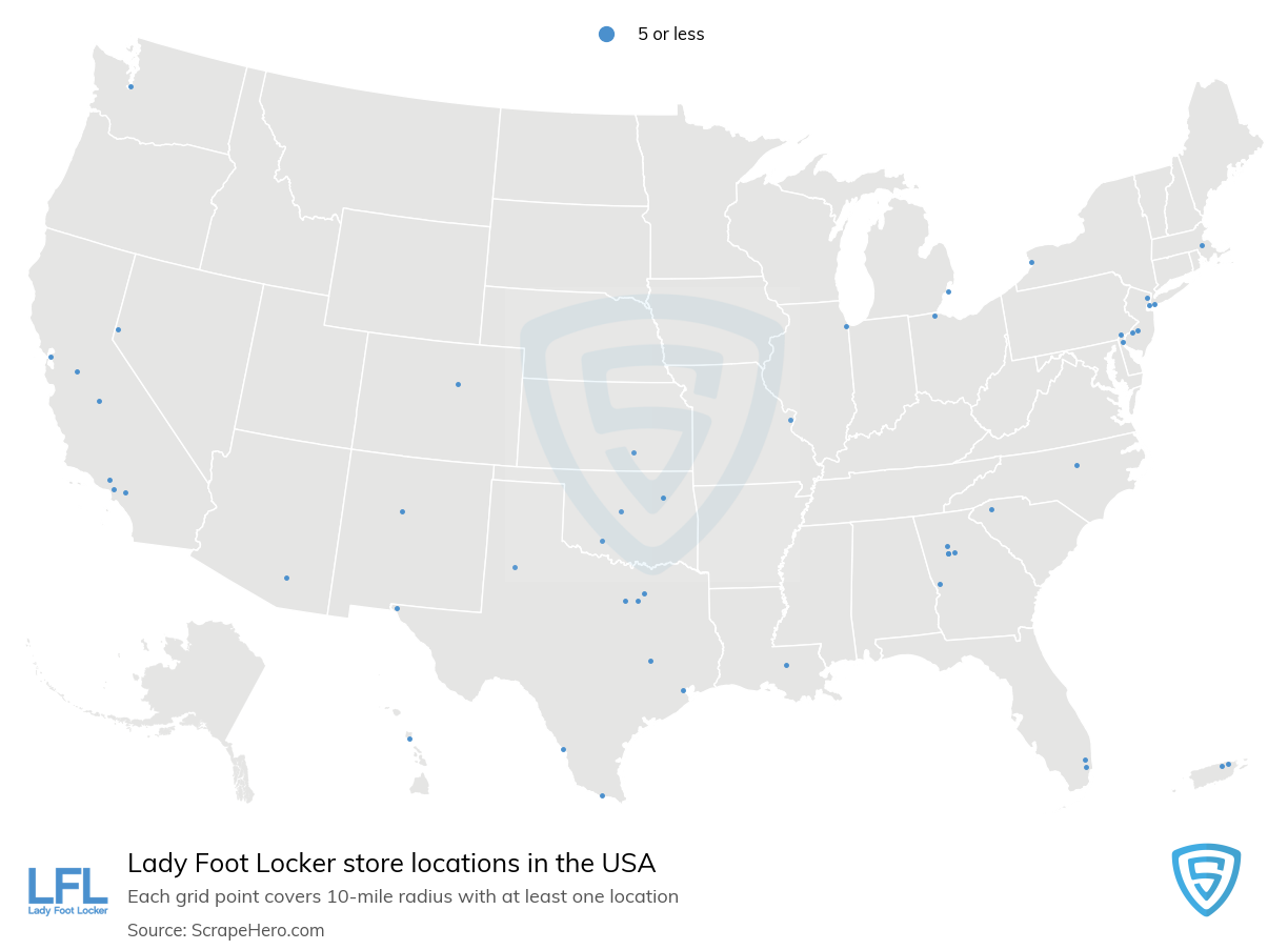 Lady Foot Locker store locations