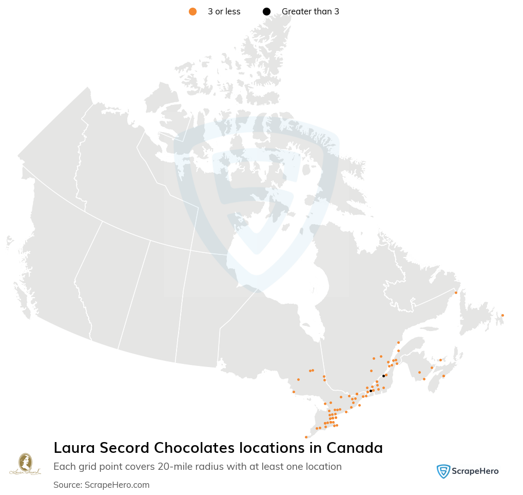 Laura Secord Chocolates locations