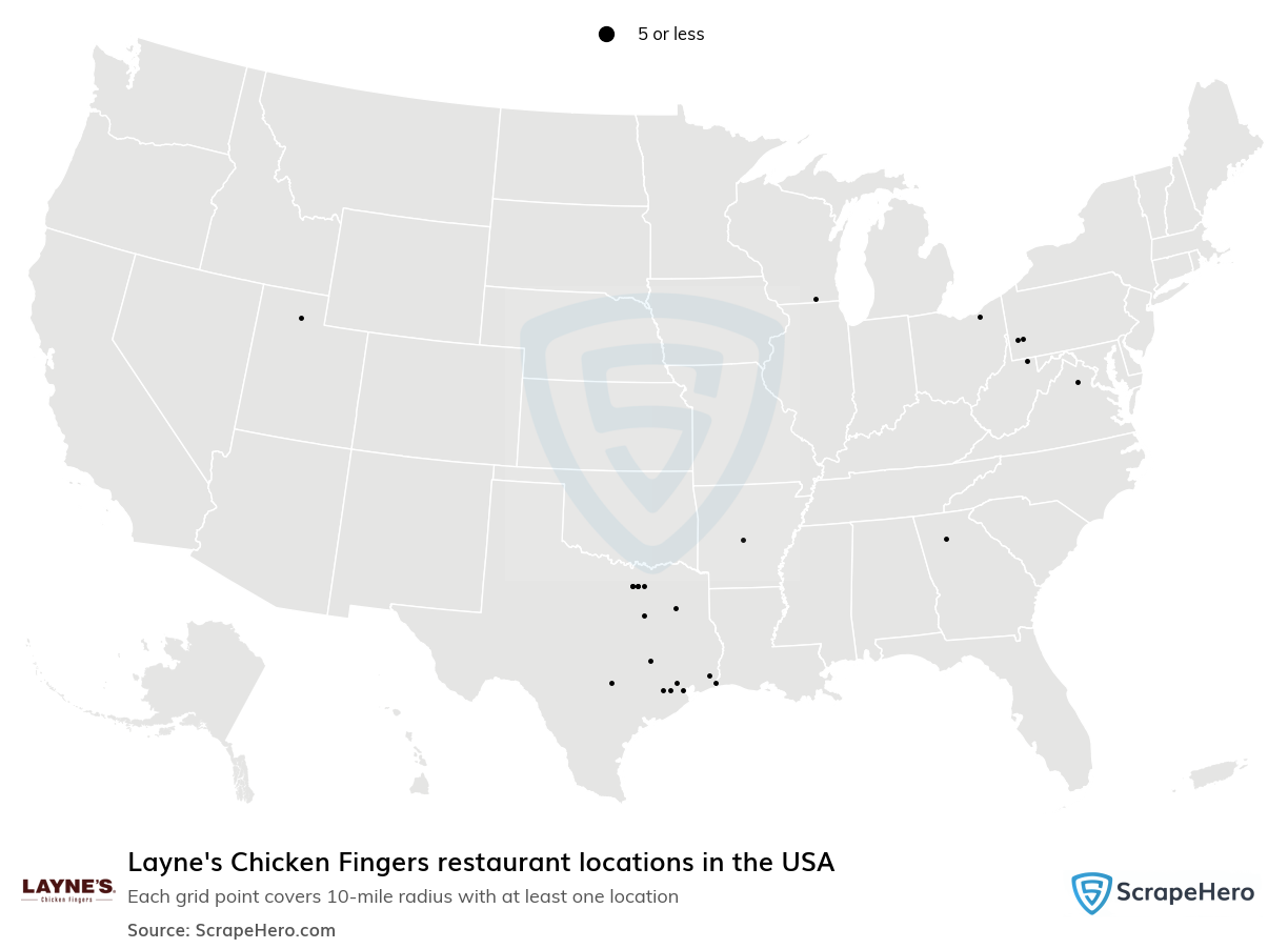 Layne's Chicken Fingers restaurant locations