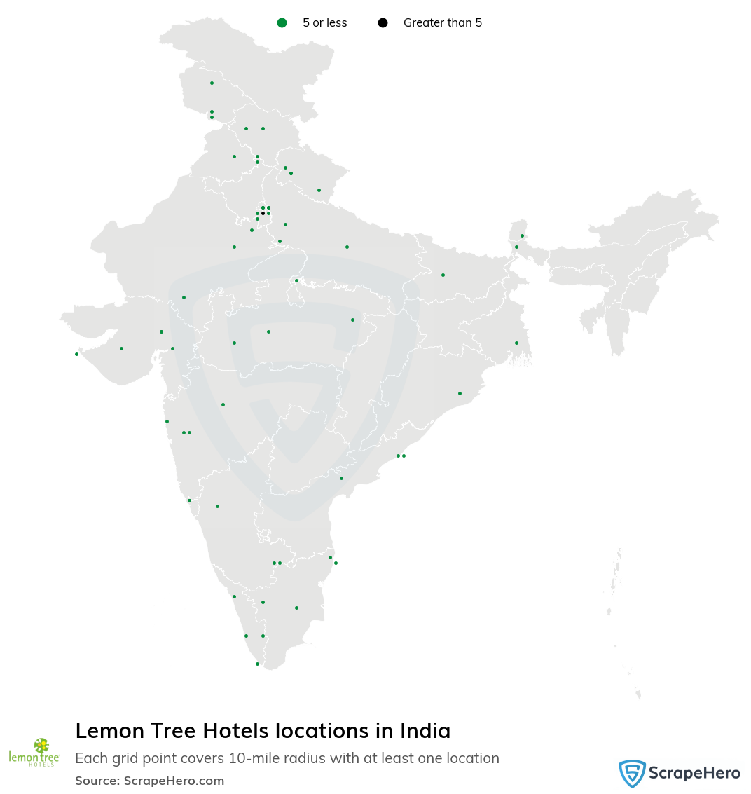 Lemon Tree Hotels locations