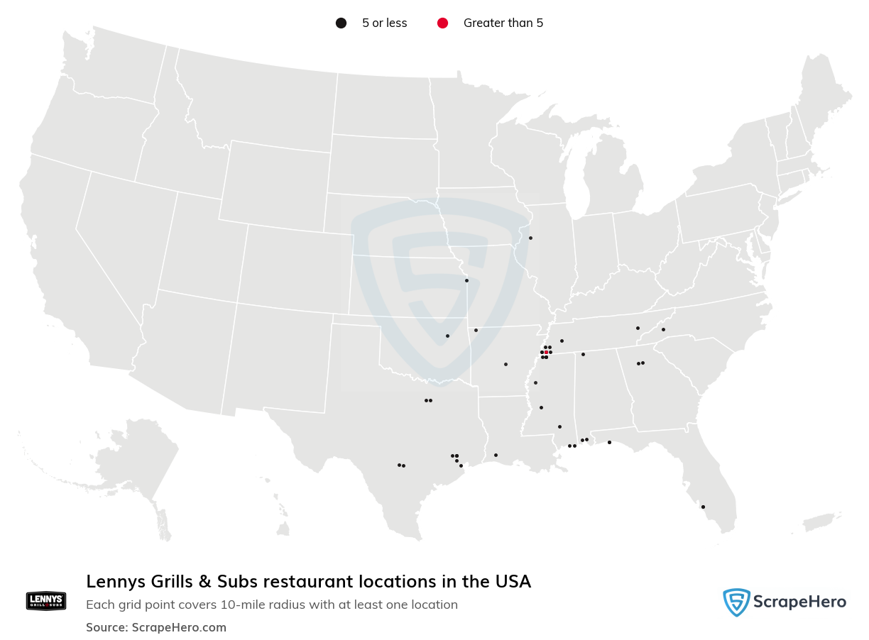 Lennys Grills & Subs restaurant locations