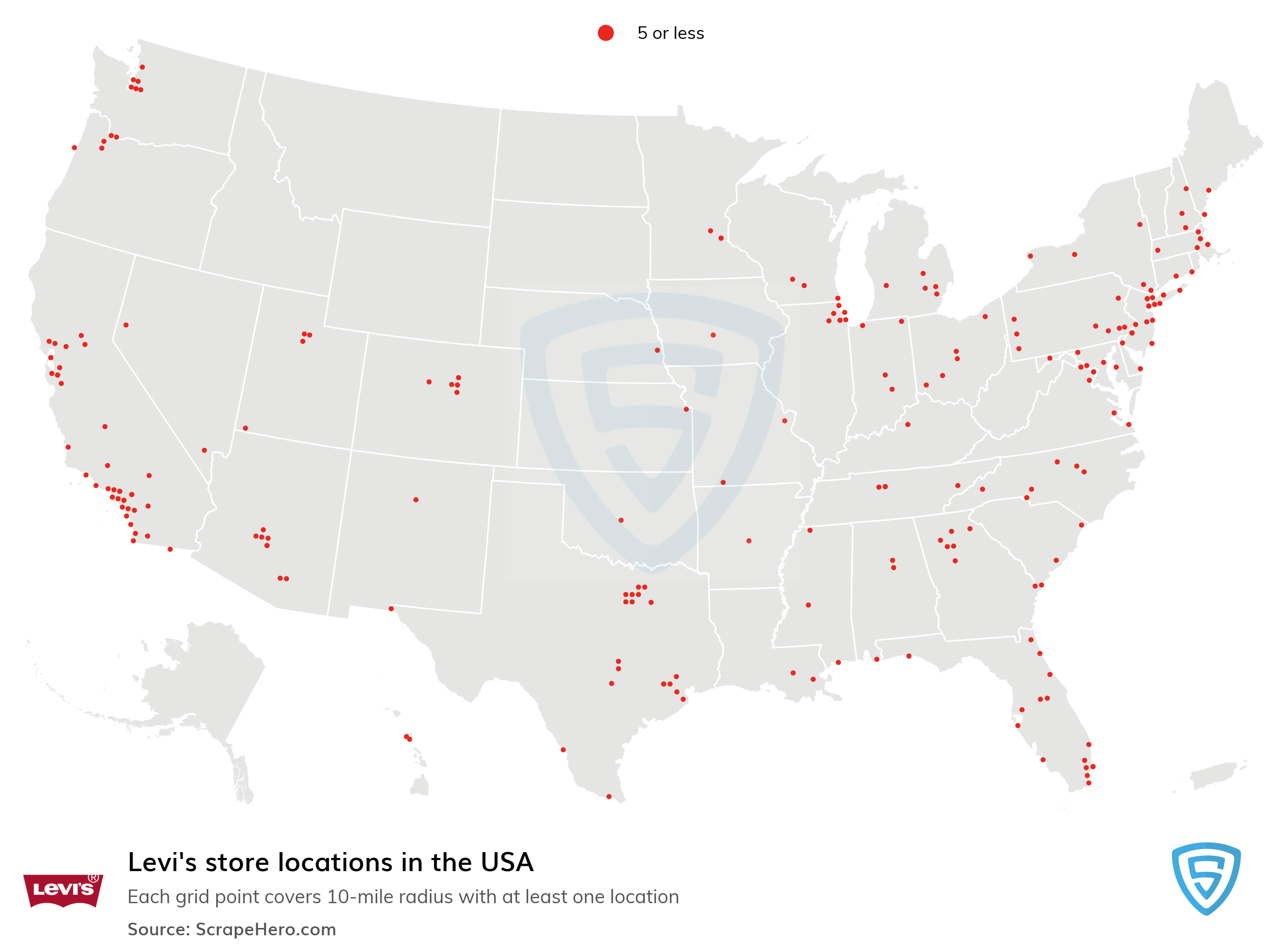 Top 45+ imagen how many stores does levi’s have