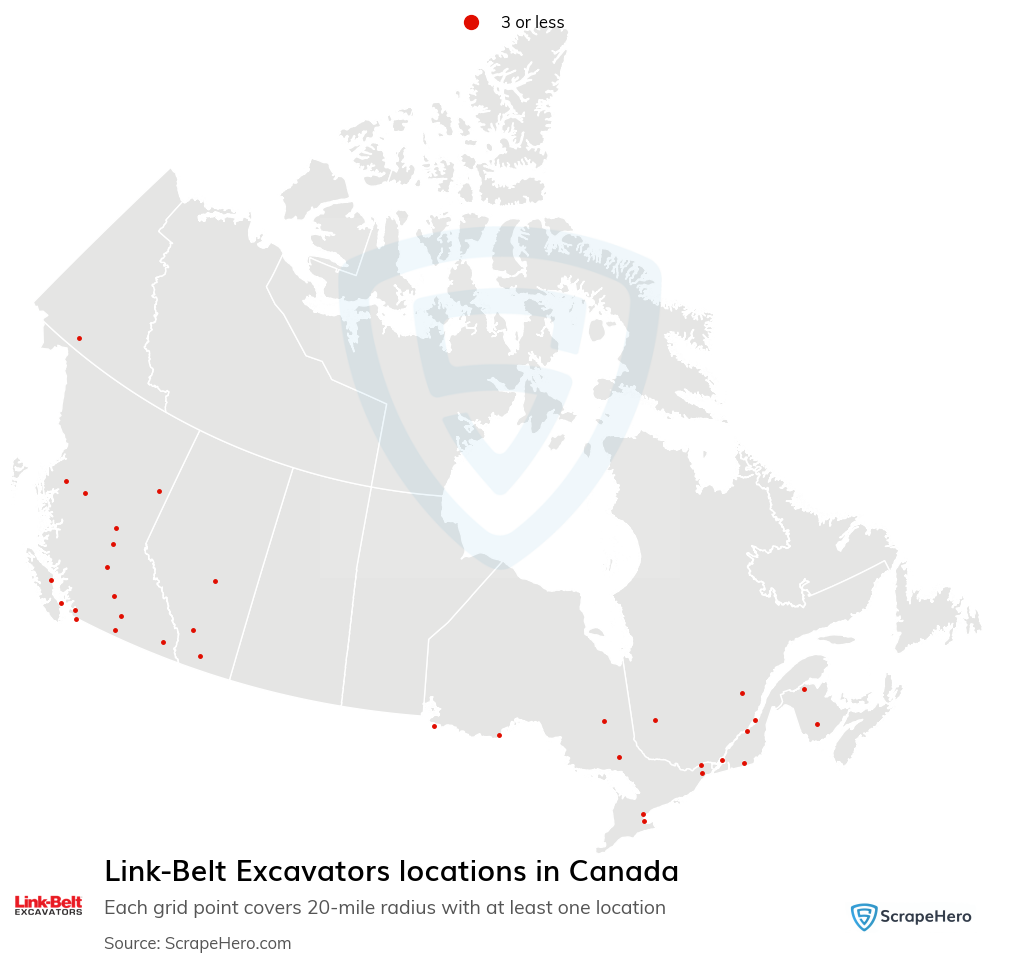 Link-Belt Excavators locations