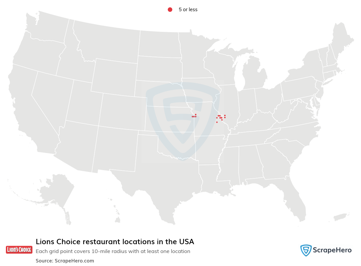 Lions Choice restaurant locations