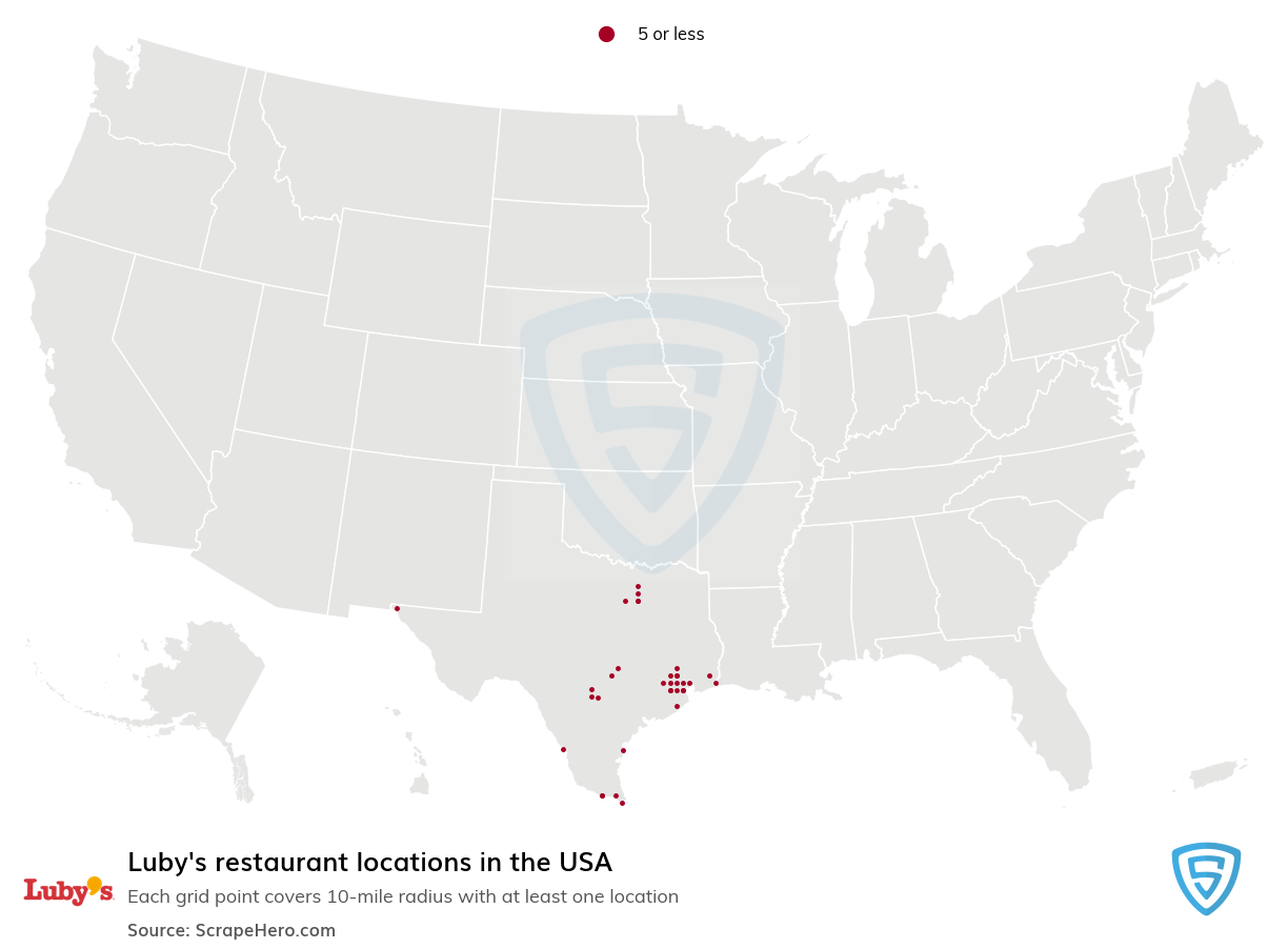 Luby's restaurant locations