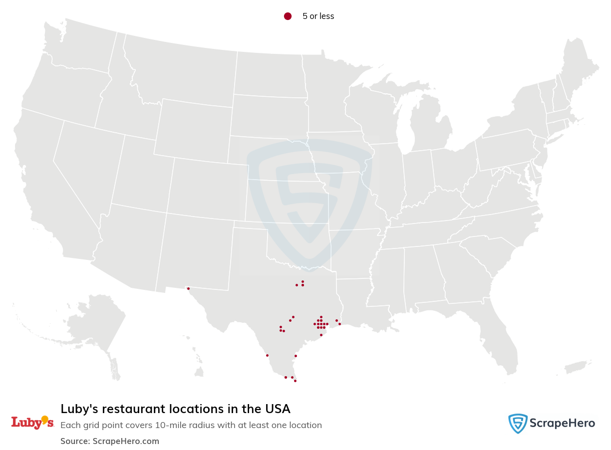 Luby's restaurant locations