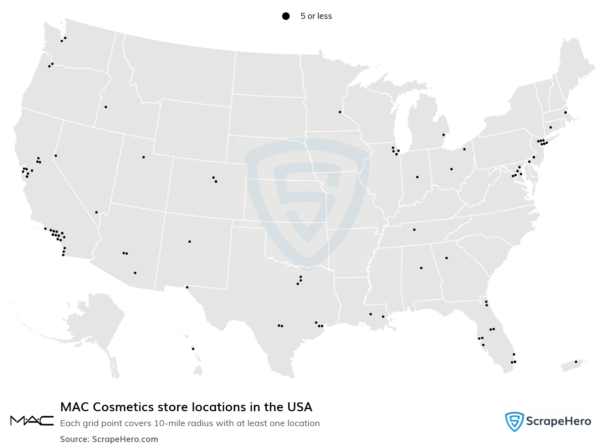 MAC Cosmetics store locations