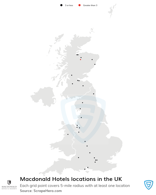 Macdonald Hotels locations