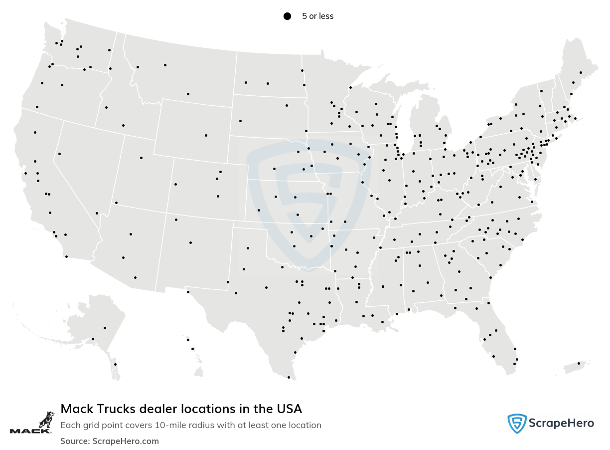 Mack Trucks dealer locations