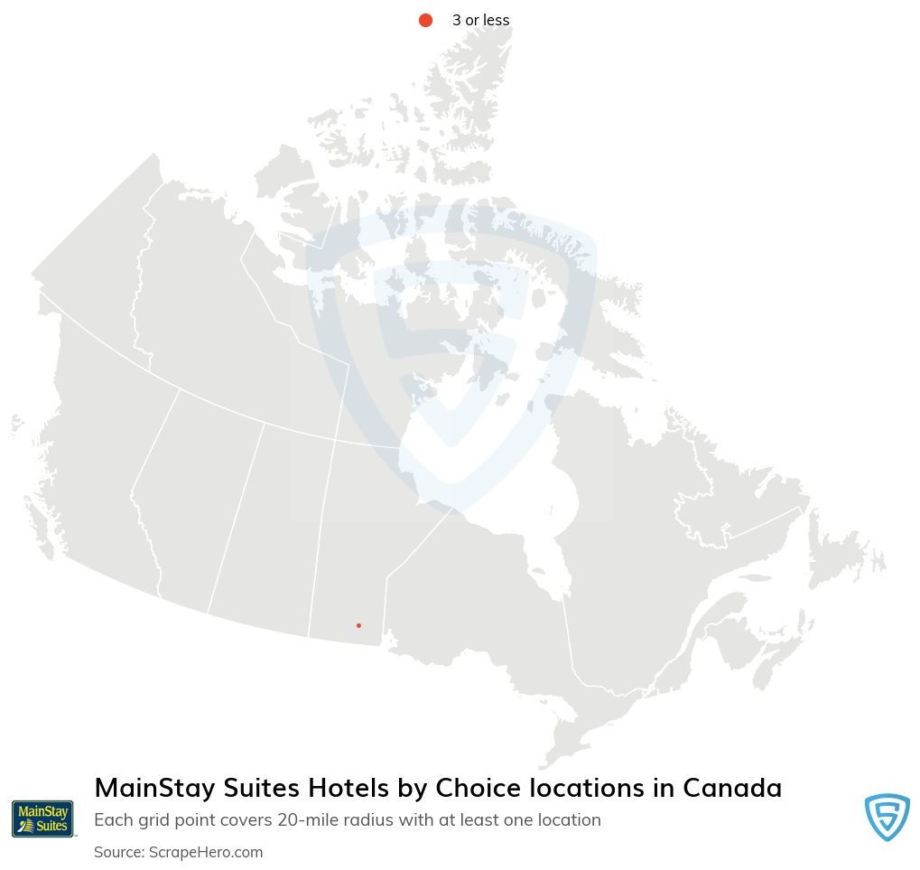 MainStay Suites Hotels by Choice locations