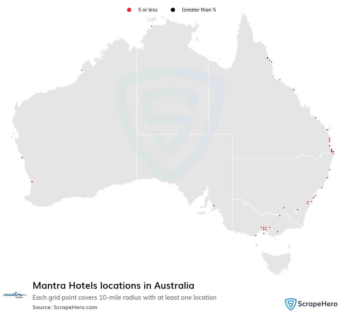 Mantra Hotels locations
