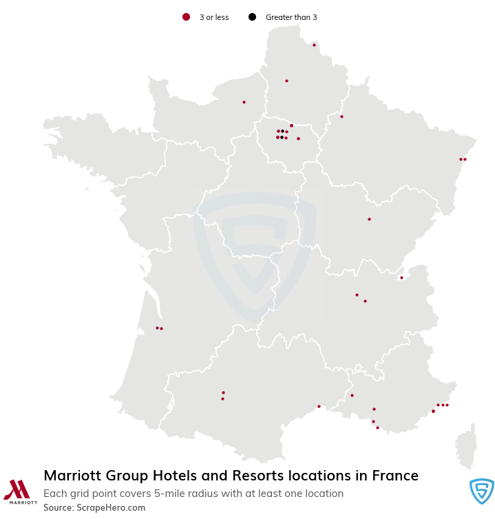Marriott Group Hotels and Resorts locations