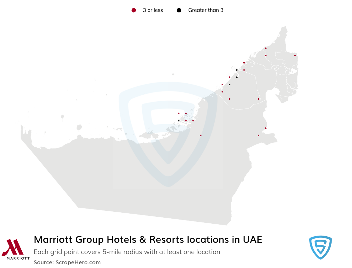 Marriott Group Hotels & Resorts locations