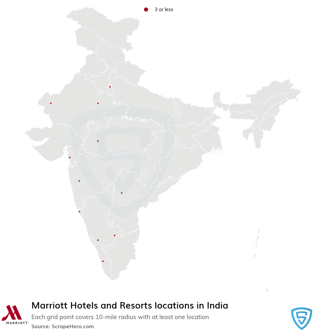 Marriott Hotels and Resorts locations