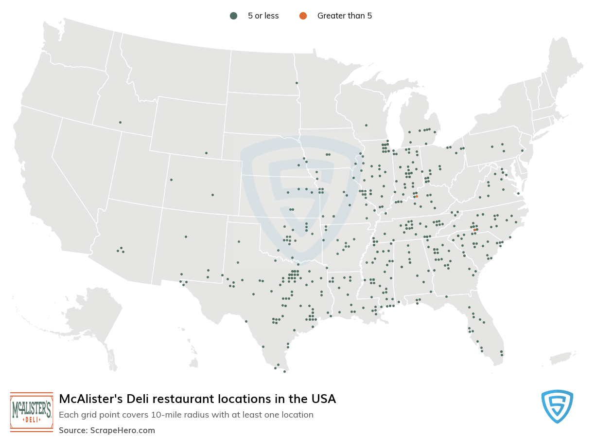 McAlister's Deli restaurant locations