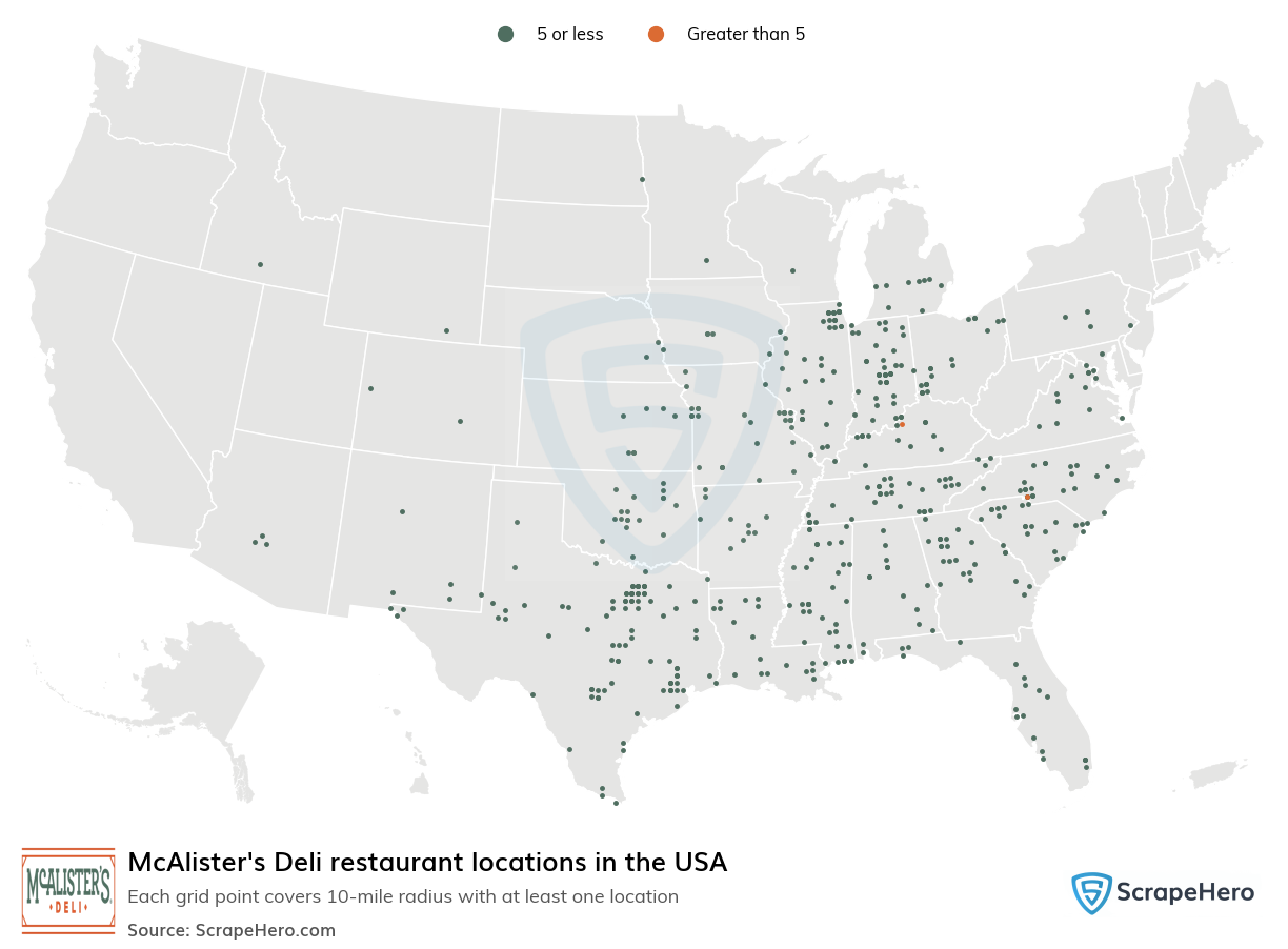 McAlister's Deli restaurant locations