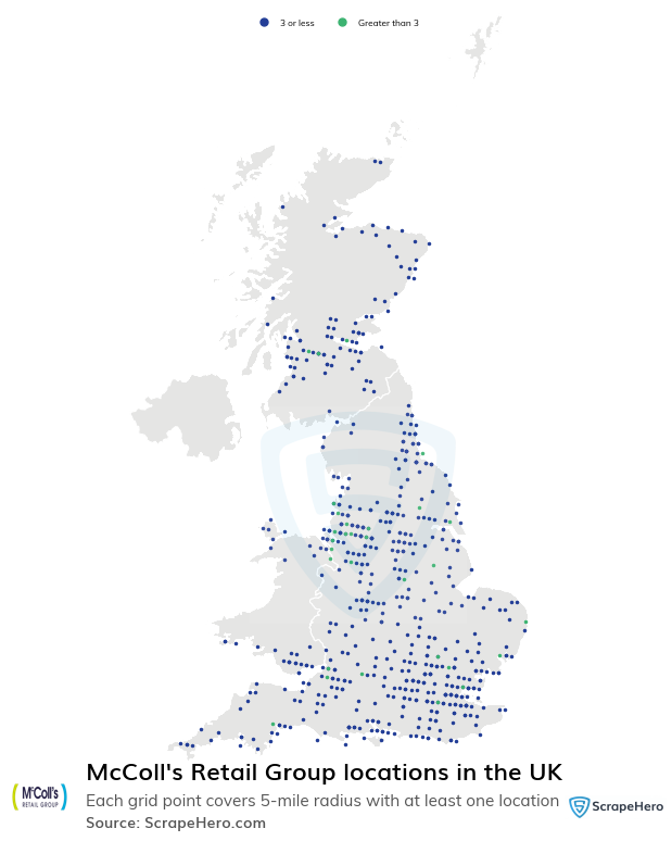 Map of  locations in the United Kingdom in 2025