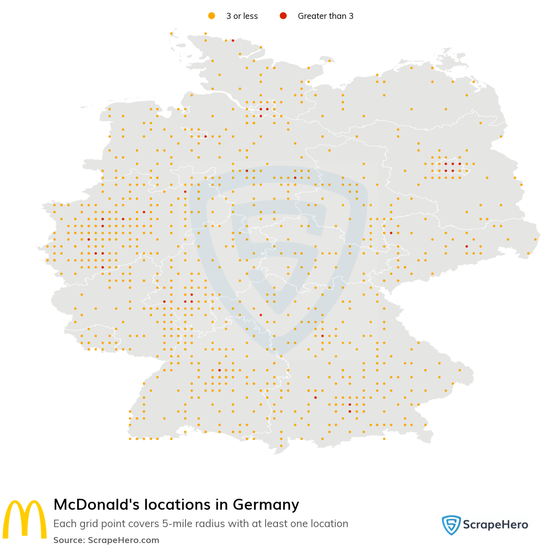 Map of McDonalds restaurants in Germany