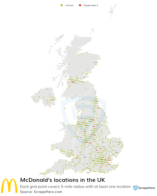 Map of McDonald's restaurants in the United Kingdom